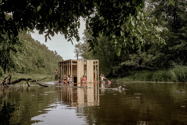 vala sauna, flooded summer school, estonia, xxi architecture and design magazine
